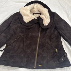 GUESS Women's Brown Jacket with Cream Lining
